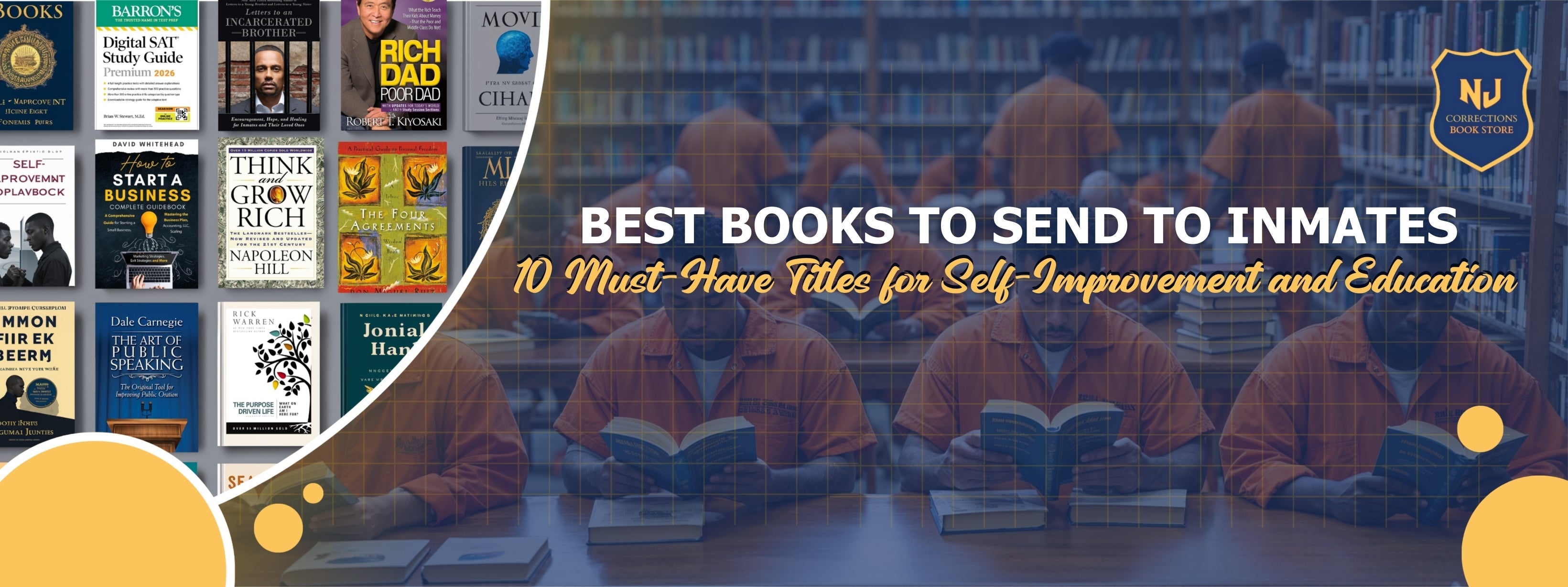 Best Books to Send to Inmates: 10 Must-Have Titles for Self-Improvement and Education from New Jersey Corrections Bookstore