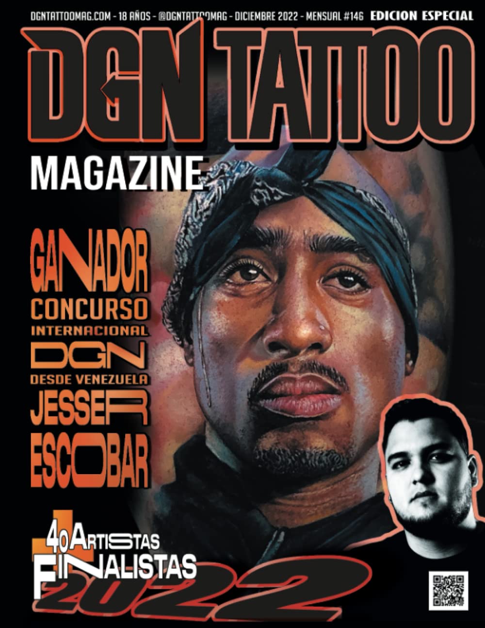 DGN Tattoo Magazine JESSER ESCOBAR GANADOR CONCURSO INTERNACIONAL (Spanish Edition)