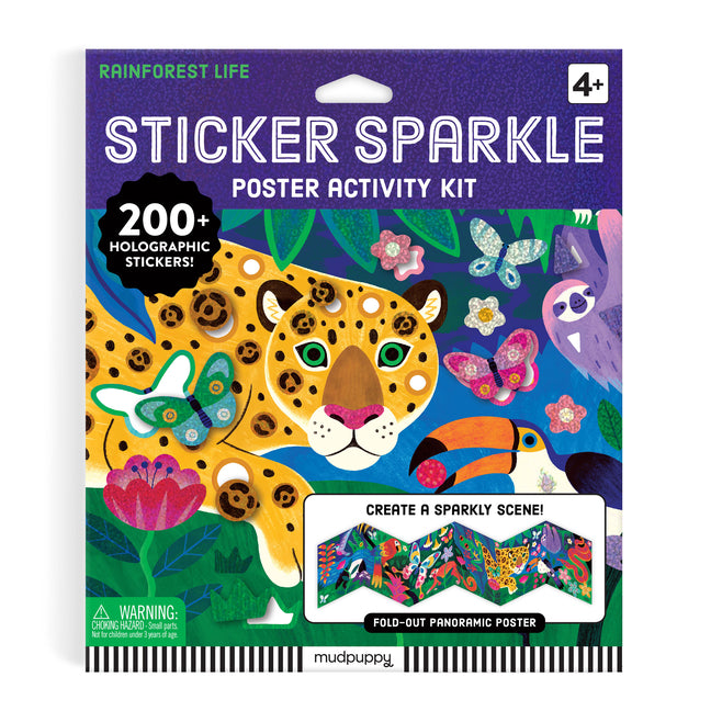 Rainforest Life Sticker Sparkle Poster Activity Kit by Mudpuppy