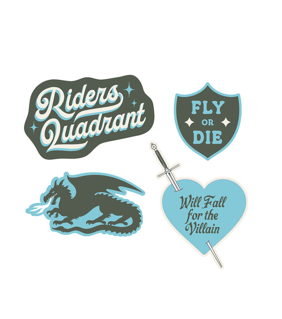 Rebecca Yarros's Fourth Wing: Fly or Die Stickers - Sticker Set of 4 by Out of Print