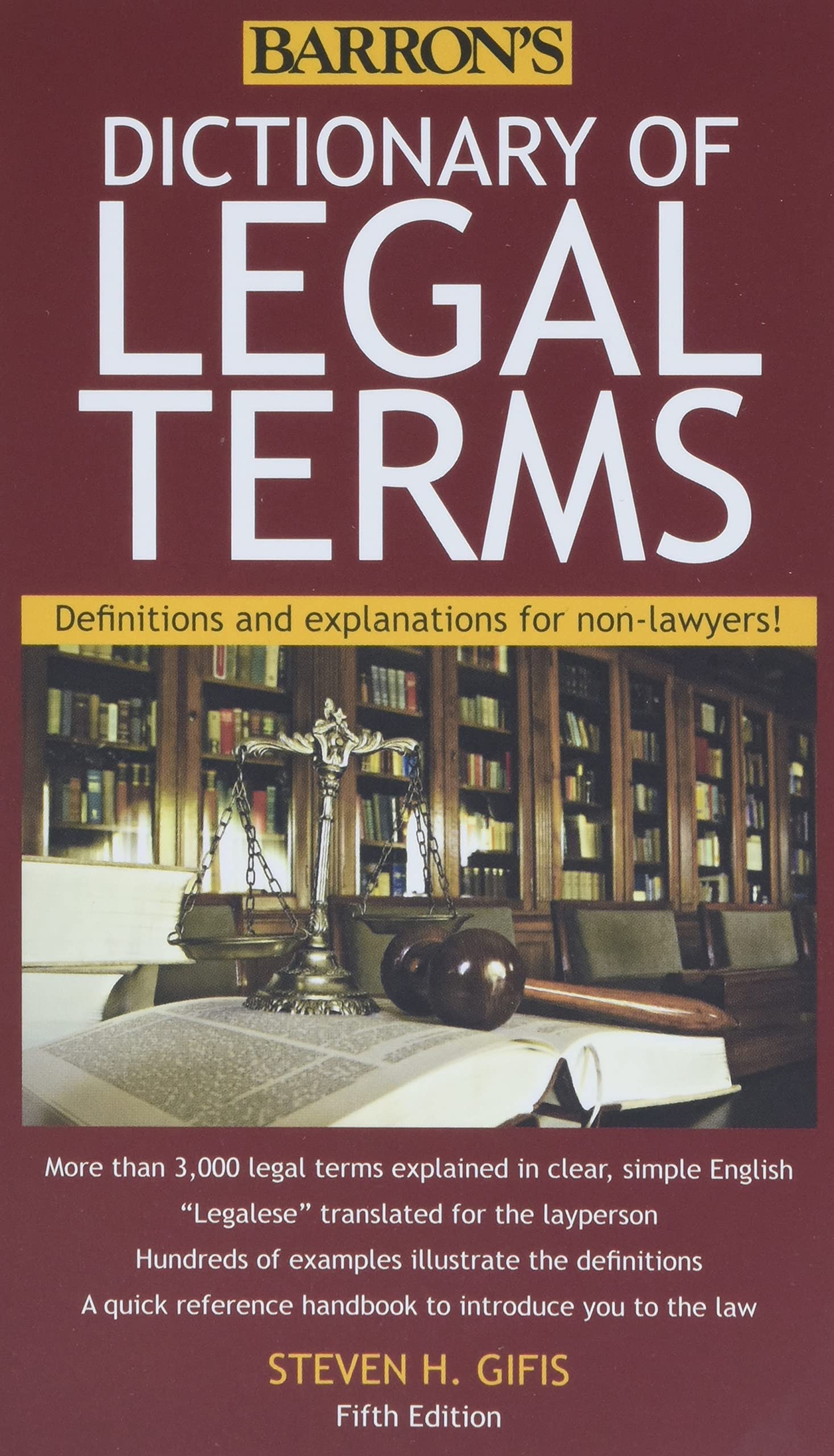 Dictionary of Legal Terms: Definitions and Explanations for Non-Lawyers - NJ Corrections Bookstore