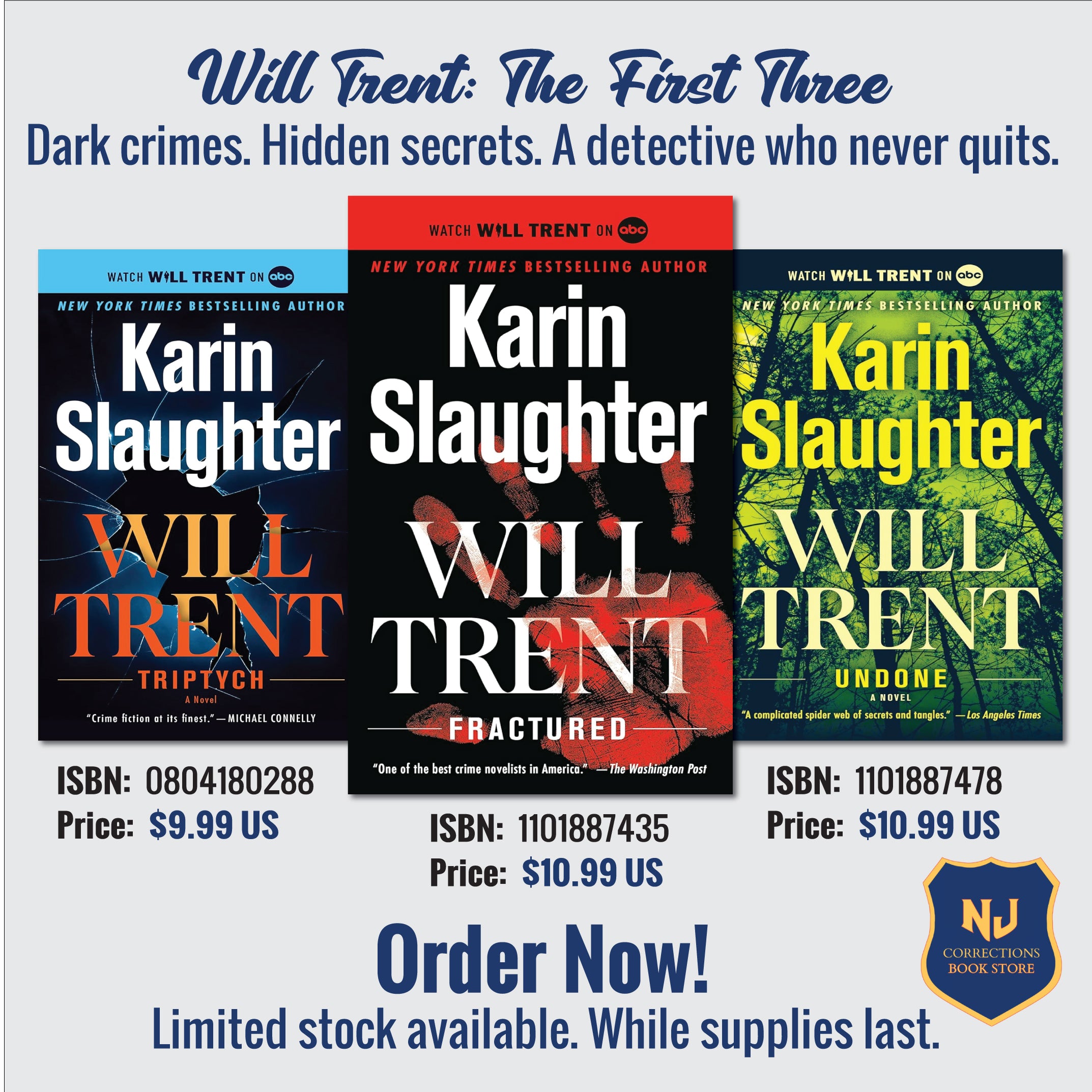 Will Trent: The First Three Bundle – Triptych, Fractured & Undone by Karin Slaughter