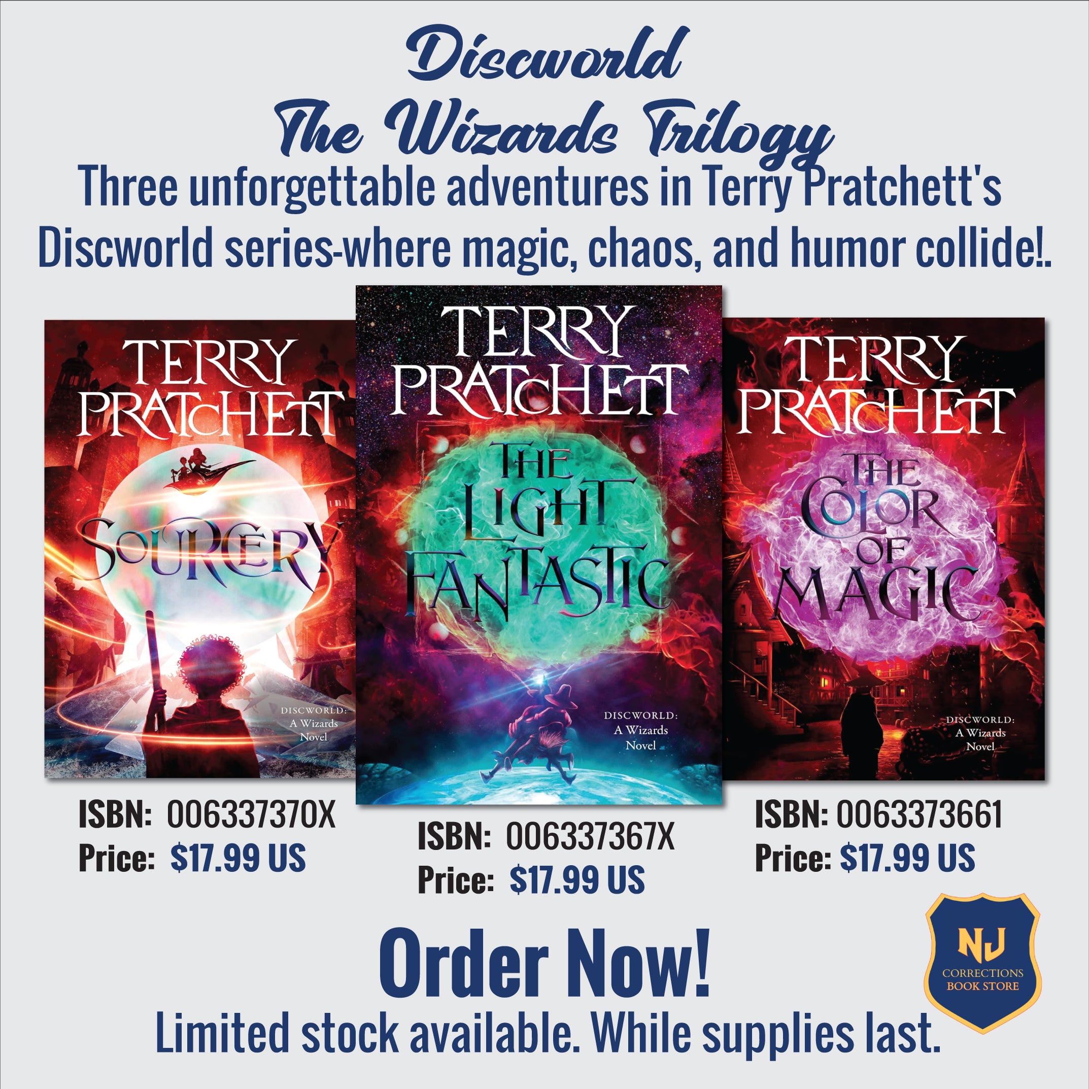 Discworld - The Wizards Trilogy - Three Unforgettable Adventures in Terry Pratchett's Discworld Series Where Magic, Chaos, and Humor Collide Bundle
