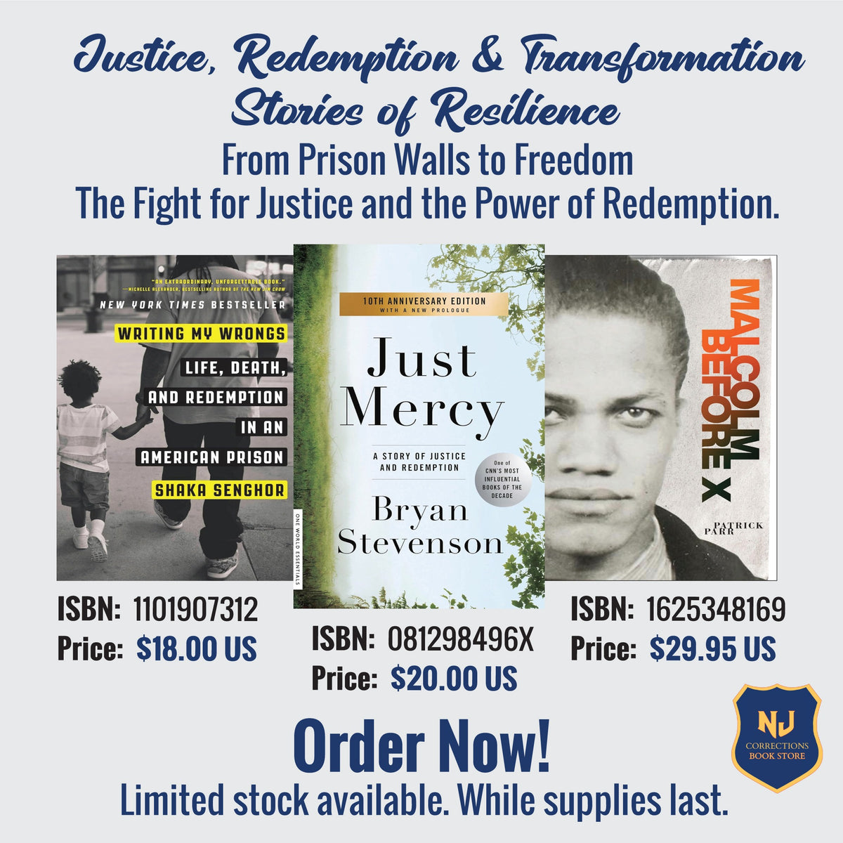 Justice, Redemption & Transformation – Stories of Resilience Bundle – 3 Book Set