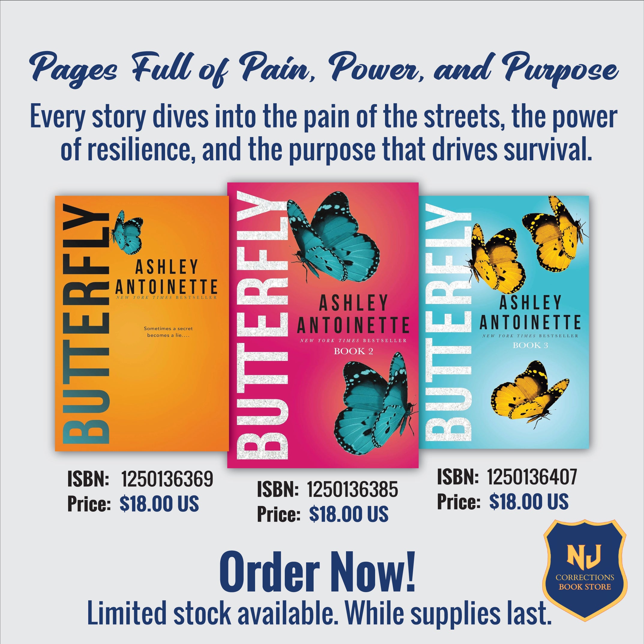 Pages Full of Pain, Power, and Purpose - Butterfly Trilogy Bundle