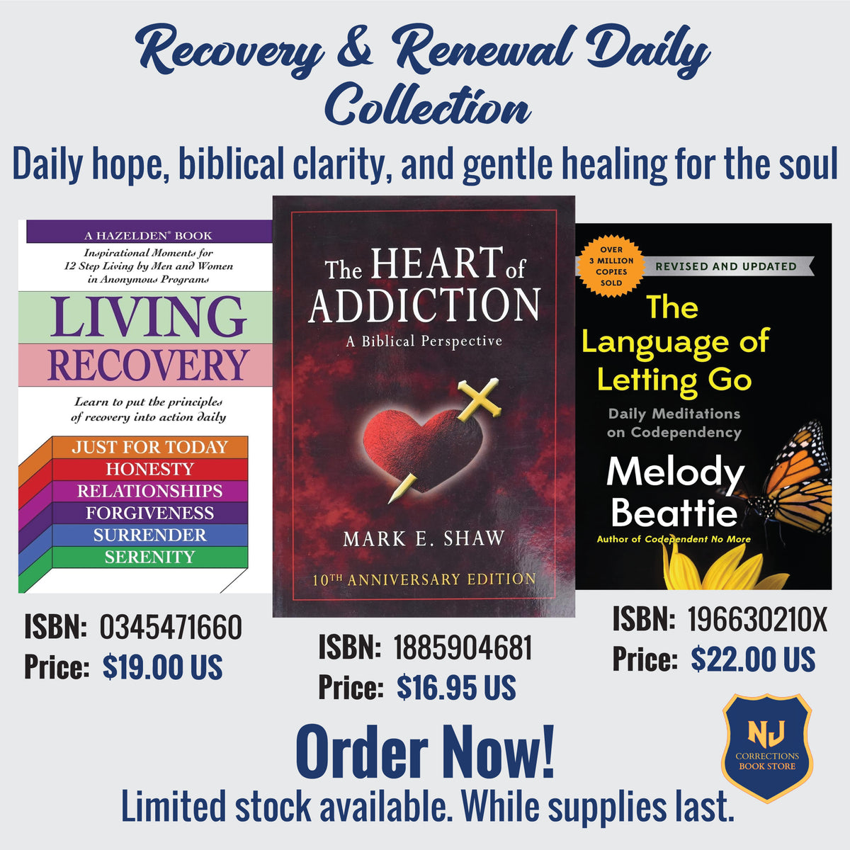 Recovery & Renewal Daily Collection Bundle – Living Recovery, The Heart of Addiction & The Language of Letting Go