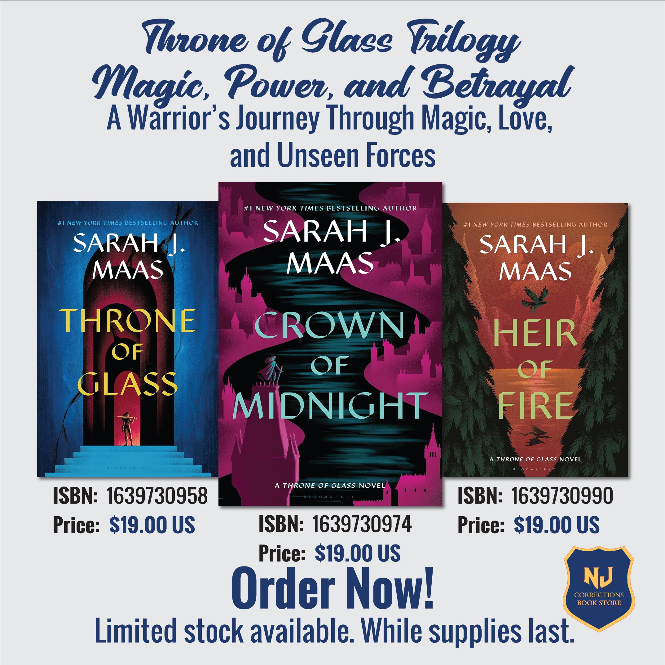 Throne of Glass Trilogy - Magic, Power, and Betrayal - A Warrior's Journey Through Magic, Love, and Unseen Forces Bundle