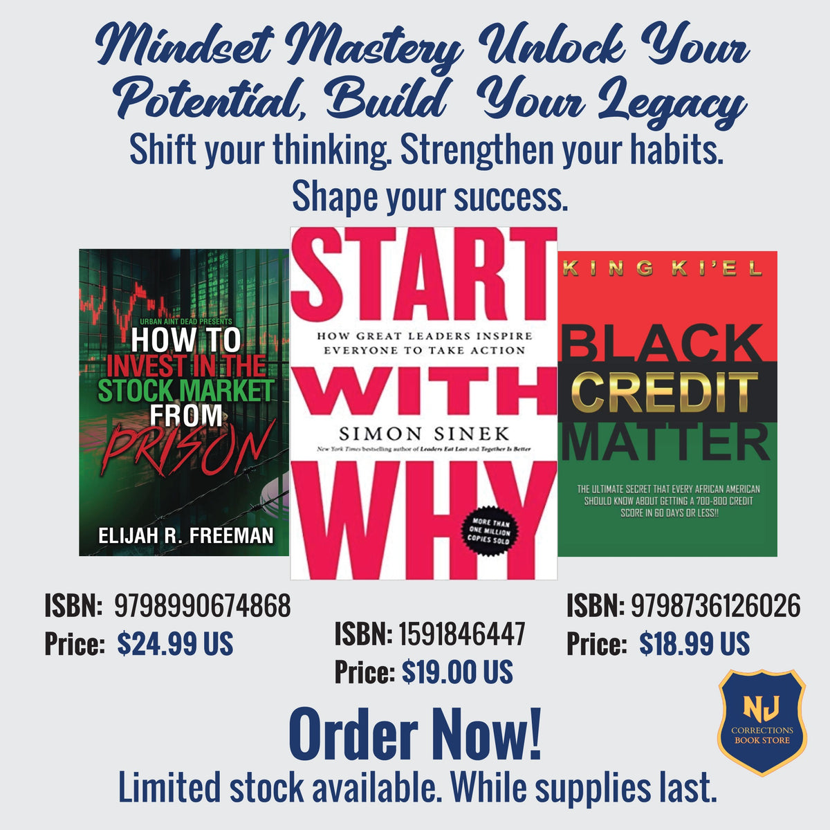 Mindset Mastery – Unlock Your Potential, Build Your Legacy Bundle – 3 Book Set