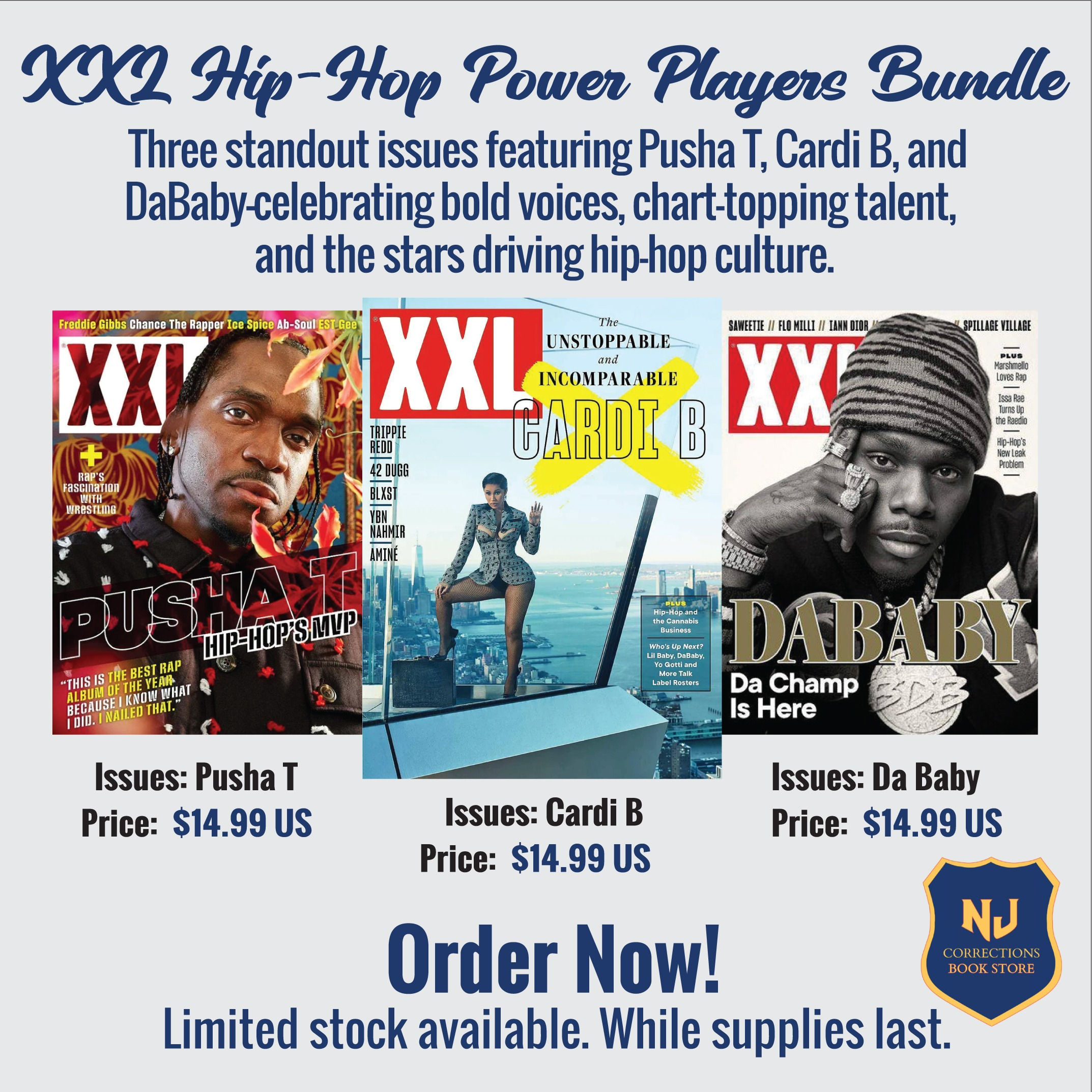 XXL Hip-Hop Power Players Bundle – Pusha T, Cardi B & DaBaby Issues