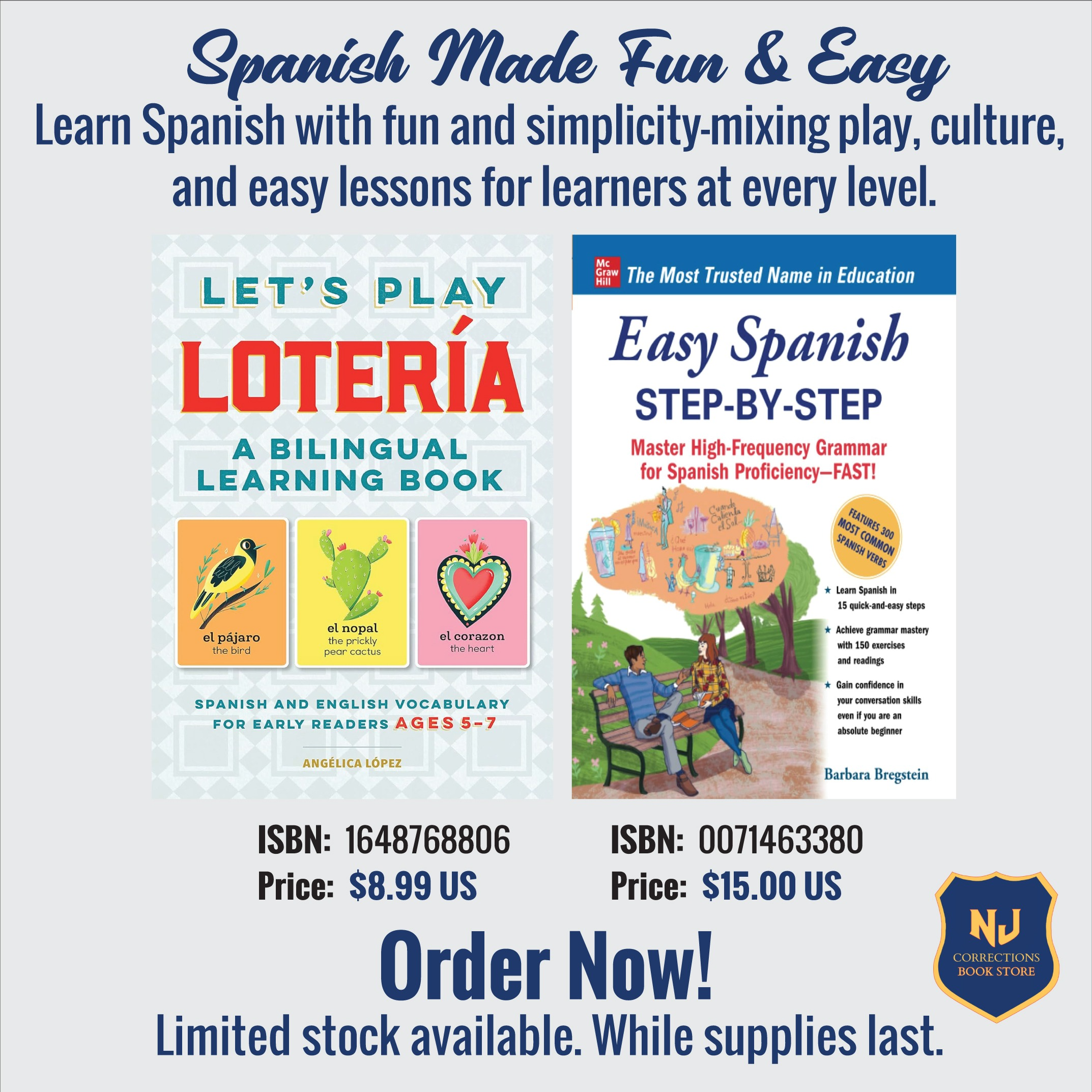 Spanish Made Fun & Easy Bundle – Let's Play Lotería & Easy Spanish Step-by-Step