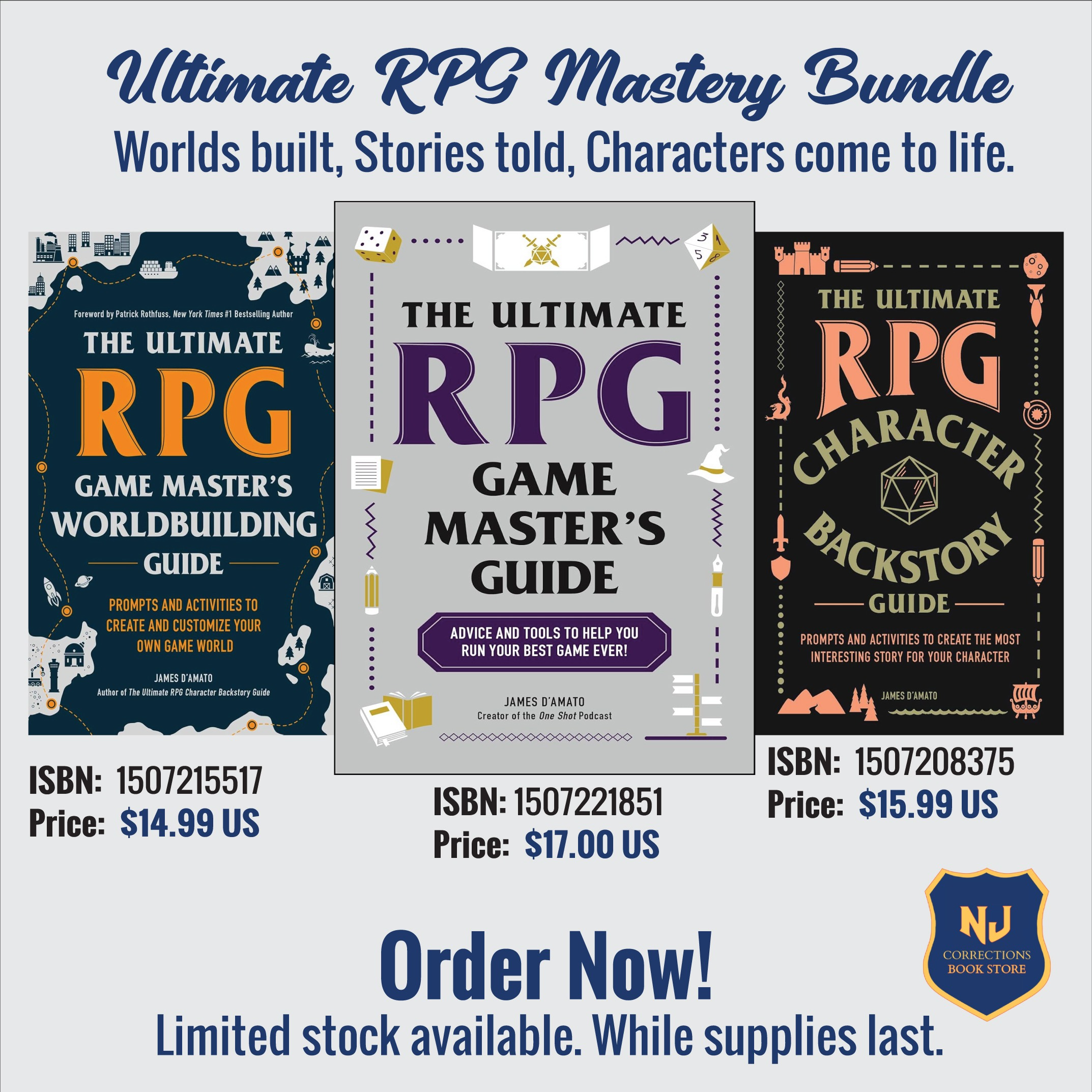 Ultimate RPG Mastery Bundle – Worldbuilding Guide, Game Master's Guide & Character Backstory Guide by James D'Amato