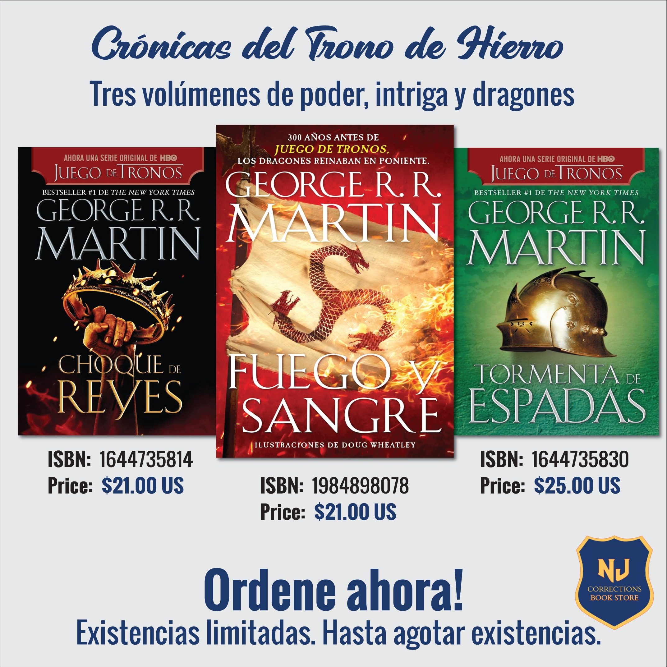 Crónicas del Trono de Hierro - Tres volúmenes de poder, intriga y dragones Bundle