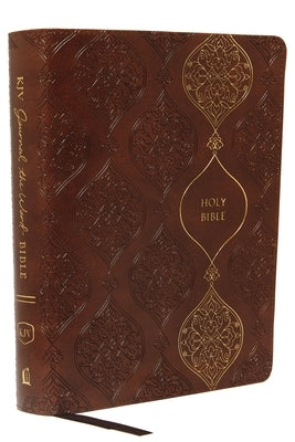 KJV, Journal the Word Bible, Imitation Leather, Brown, Red Letter Edition, Comfort Print: Reflect, Journal, or Create Art Next to Your Favorite Verses Bible Thomas Nelson