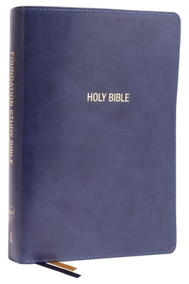 Nkjv, Foundation Study Bible, Large Print, Leathersoft, Blue, Red Letter, Thumb Indexed, Comfort Print: Holy Bible, New King James Version Bible Thomas Nelson