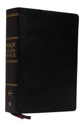 NKJV Study Bible, Premium Bonded Leather, Black, Red Letter Edition, Comfort Print: The Complete Resource for Studying God's Word Bible Thomas Nelson