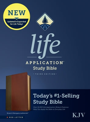 KJV Life Application Study Bible, Third Edition (Red Letter, Leatherlike, Brown/Mahogany) Bible Tyndale House Publishers