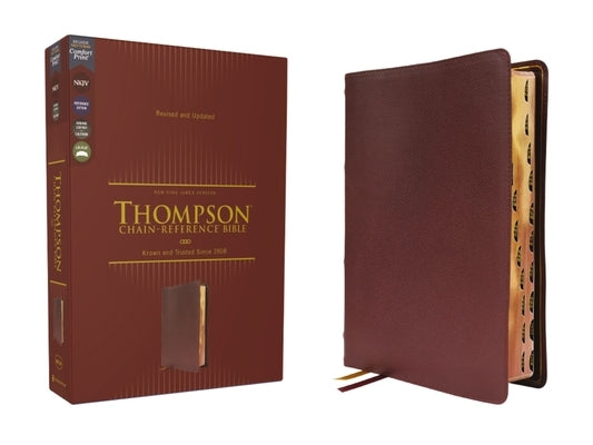 Nkjv, Thompson Chain-Reference Bible, Genuine Leather, Calfskin, Burgundy, Red Letter, Thumb Indexed, Comfort Print Bible Zondervan
