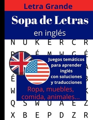Sopa de letras en inglès: libro de sopa de letras para adultos y mayores Paperback Independently Published