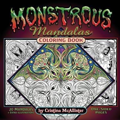 Monstrous Mandalas Coloring Book Paperback Gypsy Mystery Arts