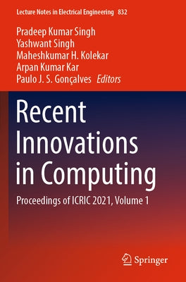 Recent Innovations in Computing: Proceedings of Icric 2021, Volume 1 Paperback Springer