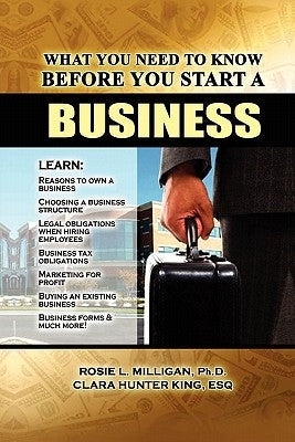 What You Need to Know Before You Start a Business by Milligan, Rosie L.