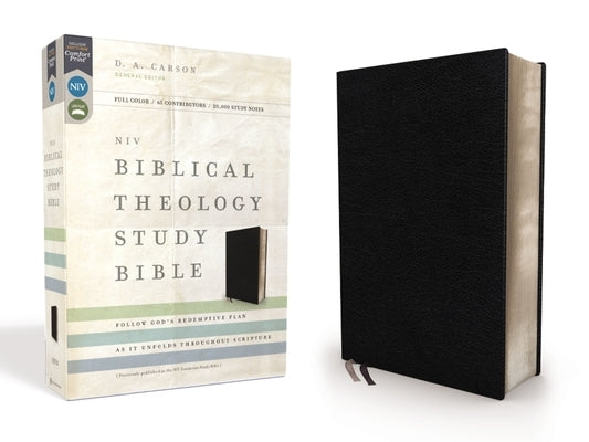 NIV, Biblical Theology Study Bible, Bonded Leather, Black, Comfort Print: Follow God's Redemptive Plan as It Unfolds Throughout Scripture Bible Zondervan