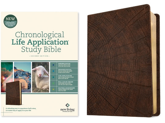 NLT Chronological Life Application Study Bible, Second Edition (Leatherlike, Heritage Oak Brown) Bible Tyndale House Publishers