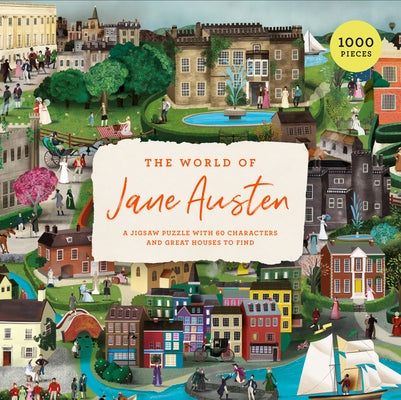 The World of Jane Austen 1000 Piece Puzzle: A Jigsaw Puzzle with 60 Characters and Great Houses to Find Other Laurence King