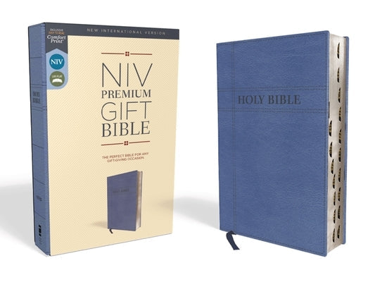 Niv, Premium Gift Bible, Leathersoft, Navy, Red Letter Edition, Indexed, Comfort Print Bible Zondervan