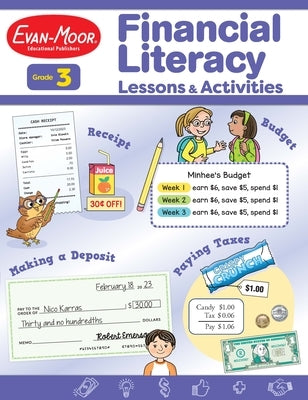 Financial Literacy Lessons and Activities, Grade 3 Teacher Resource Paperback Evan-Moor Educational Publishers