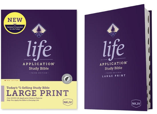 NKJV Life Application Study Bible, Third Edition, Large Print (Hardcover, Indexed, Red Letter) by Tyndale