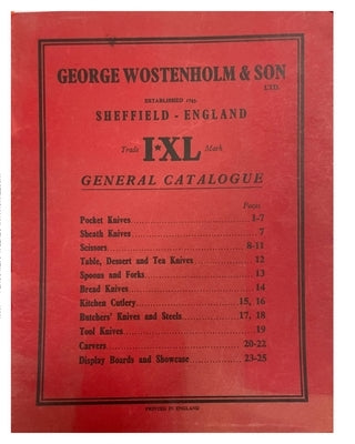 Wostenholm I*XL General Catalogue: Post 1900 Paperback Blurb