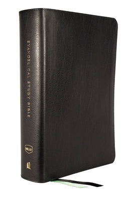 Evangelical Study Bible: Christ-Centered. Faith-Building. Mission-Focused. (Nkjv, Black Bonded Leather, Red Letter, Thumb Indexed, Large Comfort Print Bible Thomas Nelson