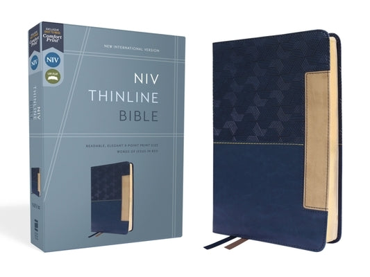 Niv, Thinline Bible, Leathersoft, Blue, Red Letter, Comfort Print Bible Zondervan