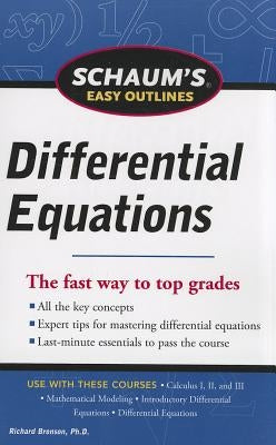 Schaum's Easy Outlines Differential Equations Paperback McGraw-Hill Companies