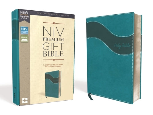 Niv, Premium Gift Bible, Leathersoft, Blue, Red Letter Edition, Indexed, Comfort Print Bible Zondervan