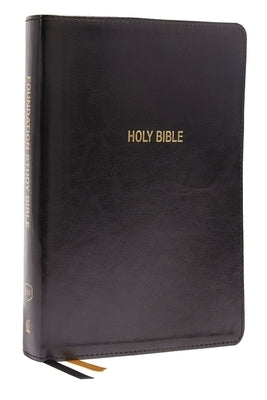 Kjv, Foundation Study Bible, Large Print, Leathersoft, Black, Red Letter, Thumb Indexed, Comfort Print: Holy Bible, King James Version Bible Thomas Nelson