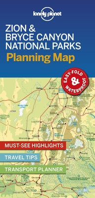 Lonely Planet Zion & Bryce Canyon National Parks Planning Map Folded Lonely Planet