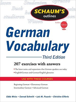 Schaum's Outline of German Vocabulary Paperback McGraw-Hill Companies
