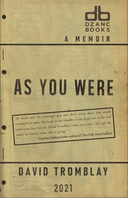 As You Were Paperback Dzanc Books