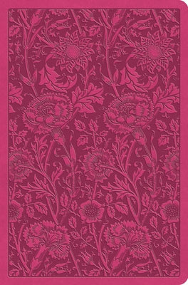 ESV Value Compact Bible (Trutone, Raspberry, Floral Design) Bible Crossway
