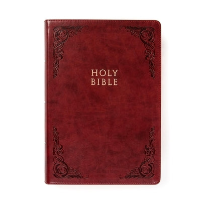 KJV Super Giant Print Reference Bible, Burgundy Leathertouch, Indexed by Holman Bible Publishers