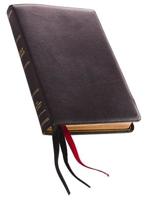 NKJV, Thinline Reference Bible, Large Print, Premium Leather, Black, Sterling Edition, Comfort Print by Thomas Nelson
