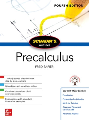 Schaum's Outline of Precalculus, Fourth Edition Paperback McGraw-Hill Companies