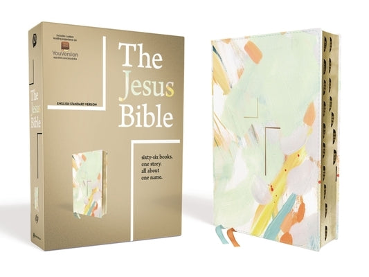 The Jesus Bible, ESV Edition, Leathersoft, Multi-Color/Teal, Indexed Bible Zondervan