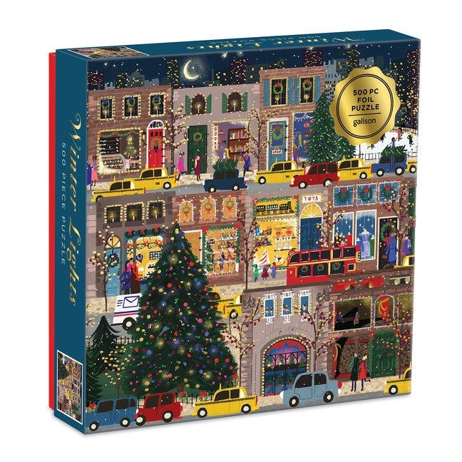 Winter Lights Foil Puzzle 500 Piece Puzzle Other Galison