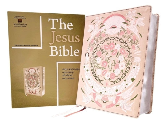 The Jesus Bible Artist Edition, Esv, Leathersoft, Peach Floral Bible Zondervan