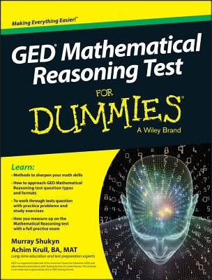 GED Mathematical Reasoning Test for Dummies Paperback For Dummies