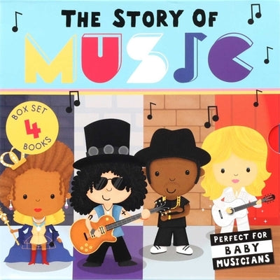 The Story of Music: Four-Book Boxed Set: The Story of Rock, the Story of Pop, the Story of Rap, the Story of Country Board Book Silver Dolphin Books