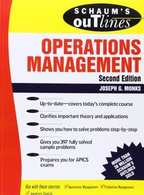 Schaum's Outline of Operations Management Paperback McGraw-Hill Companies